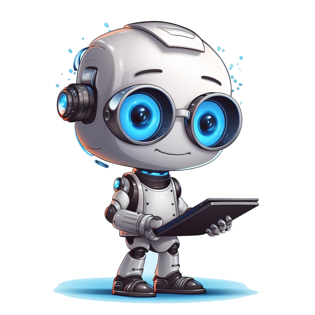 Roboter mit Arbeitsblatt